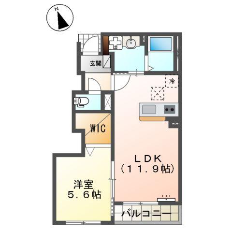 木更津市本郷 アパート工事(1LDK/1階)の間取り写真