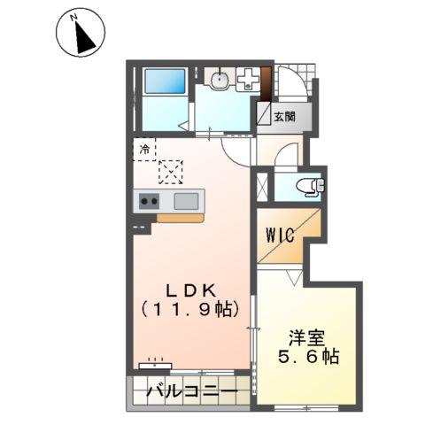 木更津市本郷 アパート工事(1LDK/1階)の間取り写真