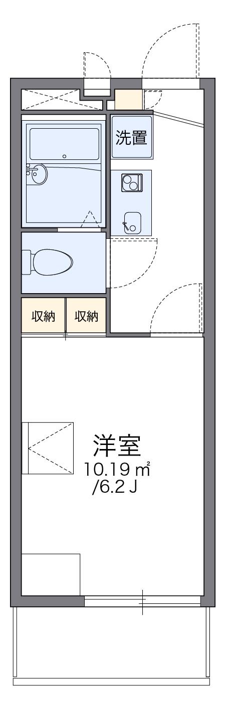 レオパレス鹿鳴館(1K/2階)の間取り写真