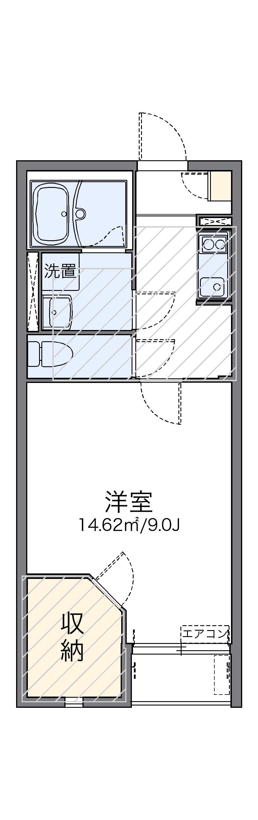 レオネクスト角小林Ⅱ(1K/2階)の間取り写真