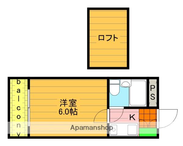 BCASA津田沼1RE-BORN(1K/1階)の間取り写真