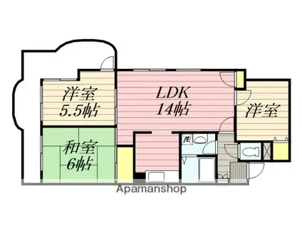 ピノカーポ幕張本郷(3LDK/2階)の間取り写真
