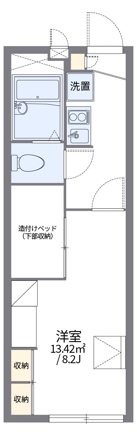 レオパレスシュベリュール蘇我(1K/2階)の間取り写真