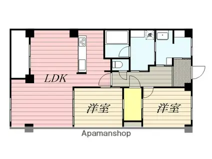 アドバンス新検見川(2LDK/4階)の間取り写真