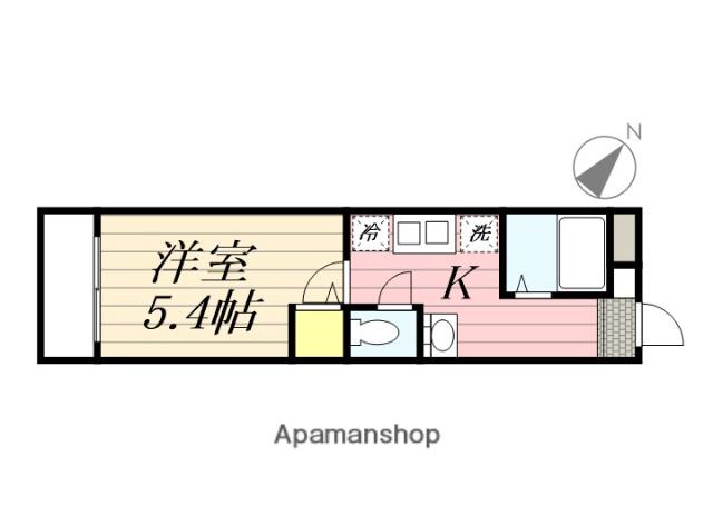 ルシェネⅢ(1K/1階)の間取り写真
