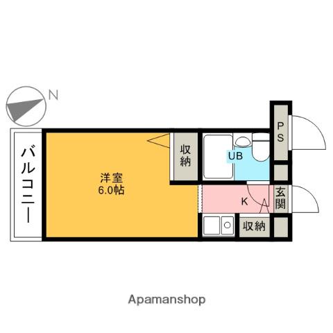 ジョイフル津田沼Ⅲ(ワンルーム/2階)の間取り写真