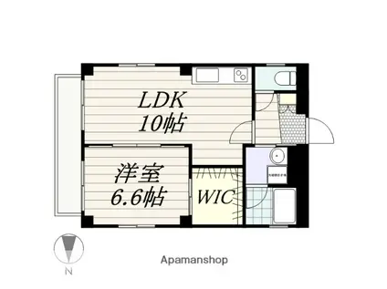 フェリークス院内(1LDK/2階)の間取り写真