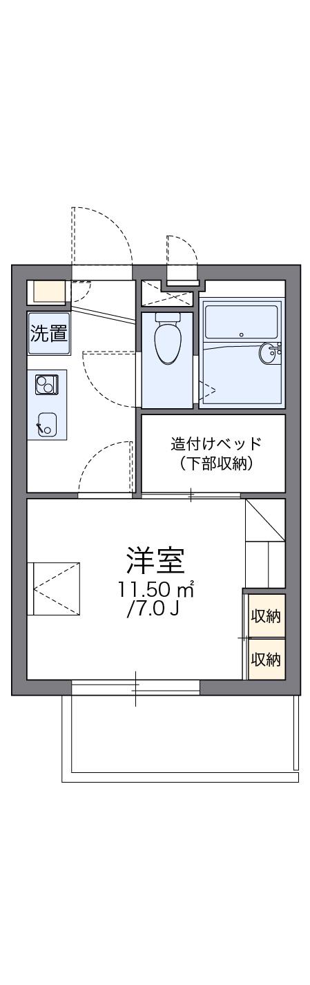 レオパレスだるま(1K/3階)の間取り写真