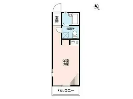 SEBOSEBO津田沼(ワンルーム/2階)の間取り写真