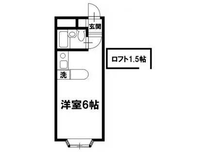 ベルピア津田沼Ⅱ-1(ワンルーム/2階)の間取り写真