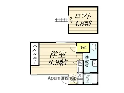 グランニール稲毛東Ⅱ(ワンルーム/3階)の間取り写真
