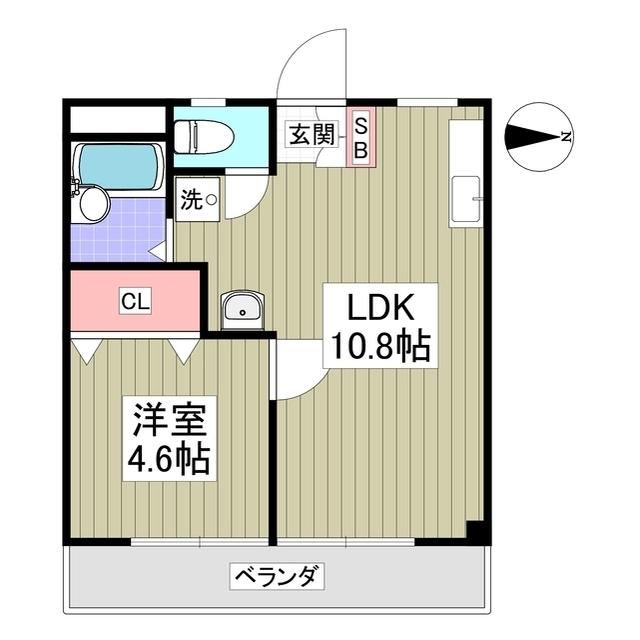 三協コーポ(1LDK/2階)の間取り写真