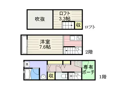 レガーロ千葉中央(1K/1階)の間取り写真