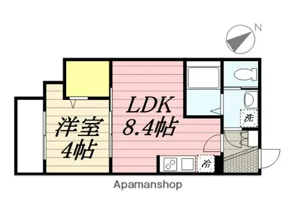 AJ北松戸003(1LDK/1階)の間取り写真