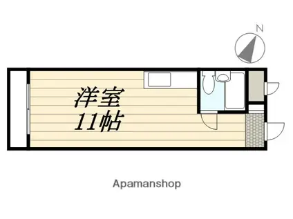 松平マンション(ワンルーム/2階)の間取り写真
