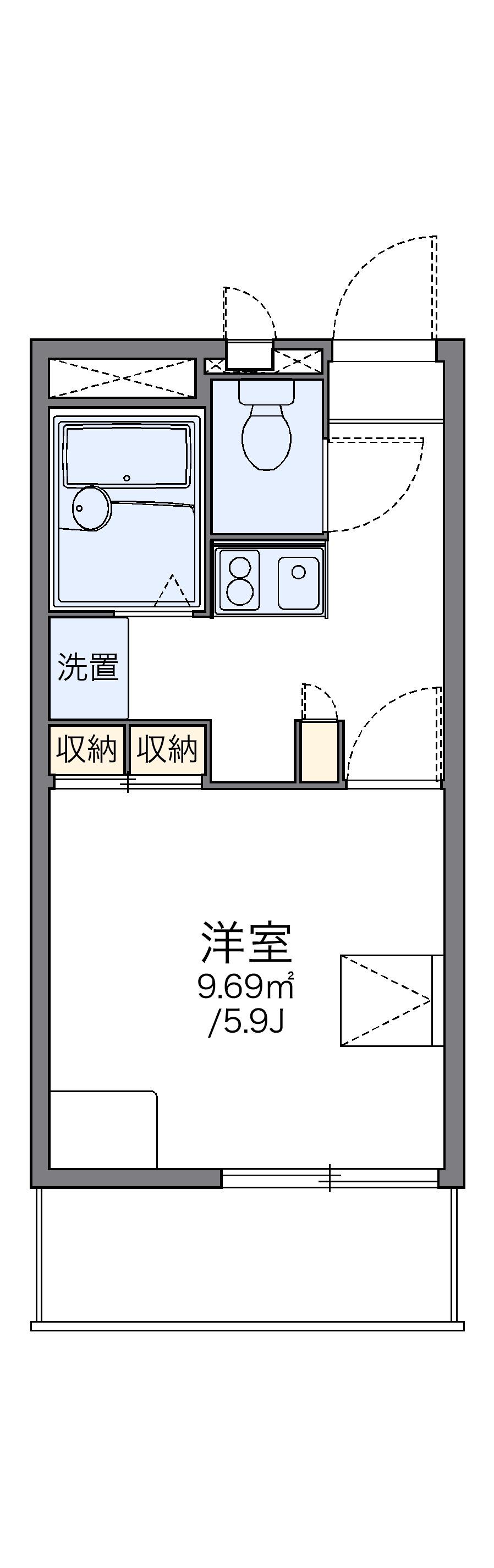 レオパレス国分寺台中央 3階階 間取り