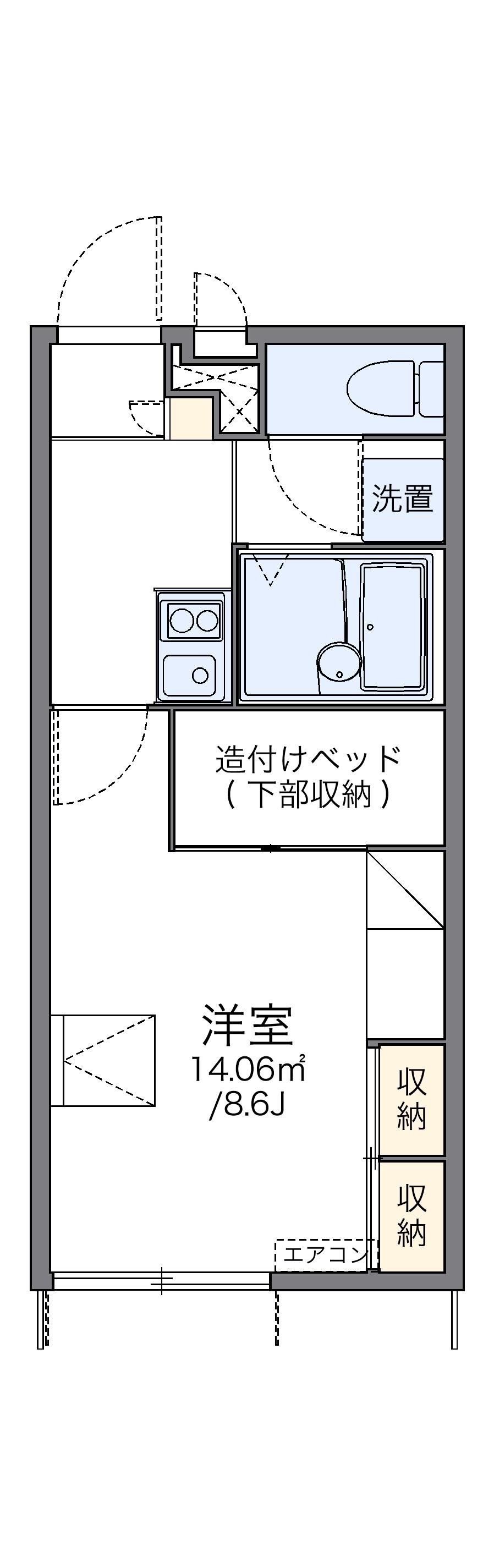 レオパレスロワール郡本 1階階 間取り