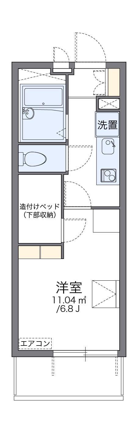 レオパレスフルリール 2階階 間取り