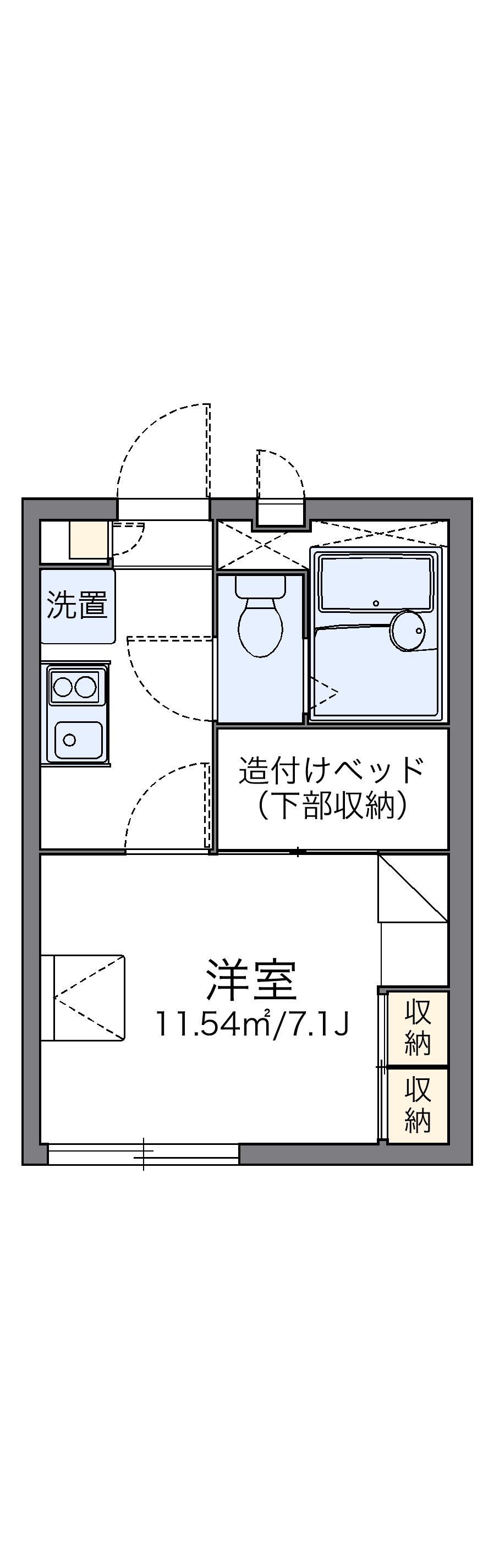 レオパレスアクシス 1階階 間取り