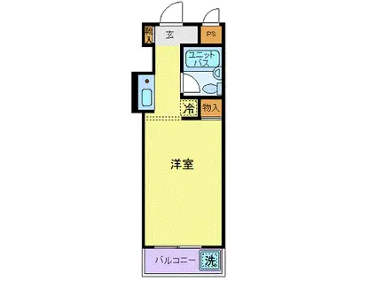 スカイコート千葉(ワンルーム/4階)の間取り写真