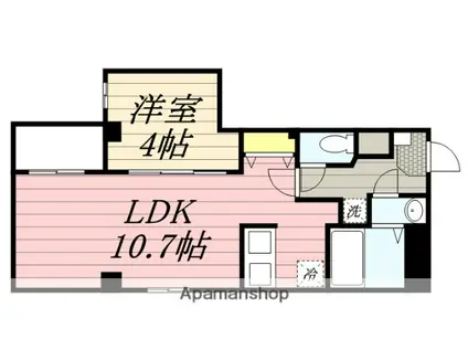 グランステート千葉中央(1LDK/4階)の間取り写真