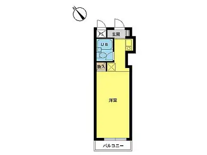 スカイコート千葉(ワンルーム/4階)の間取り写真