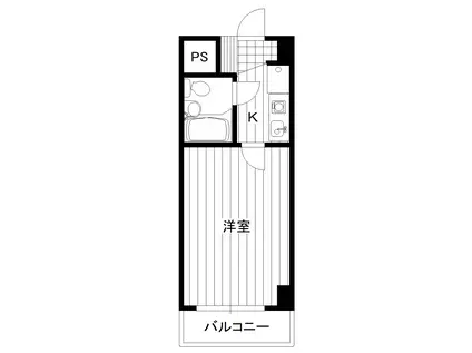 ダイアパレス東千葉(1K/2階)の間取り写真