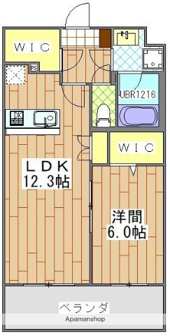 LIVELY汐見丘(1LDK/1階)の間取り写真