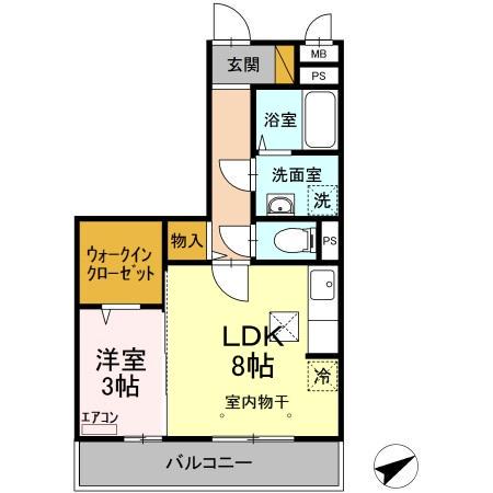 ジェンティーレ703 1階階 間取り