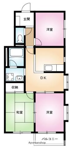 シャトレー新町 2階階 間取り