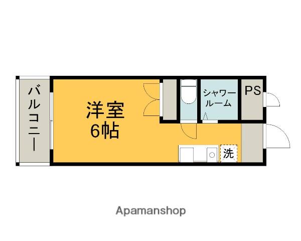 キャメロット相模大野(ワンルーム/1階)の間取り写真