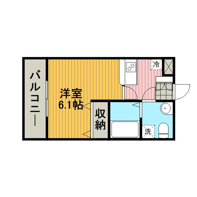 S-FORT玉川学園前(1K/3階)の間取り写真