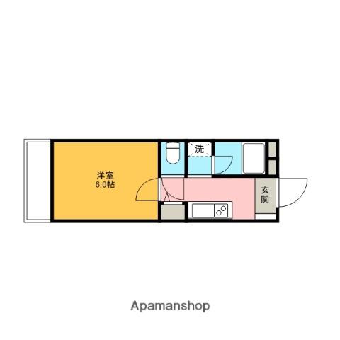 トロワ玉川学園(1K/2階)の間取り写真