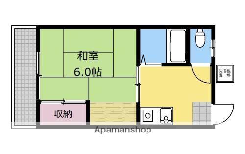 境川コーポ(1K/2階)の間取り写真
