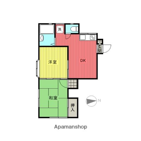 ウィングス原宿(2DK/2階)の間取り写真