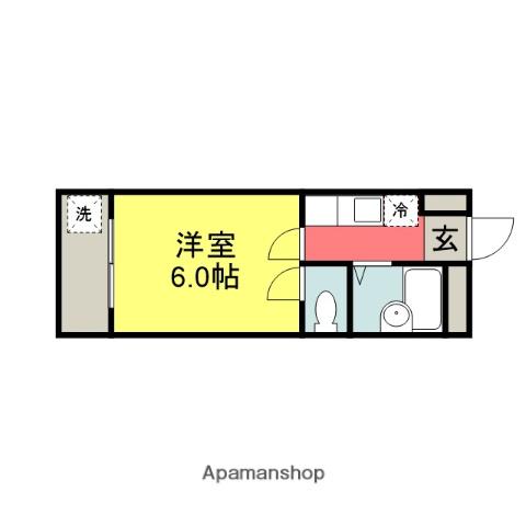 グリーンシャトル本町田(1K/1階)の間取り写真