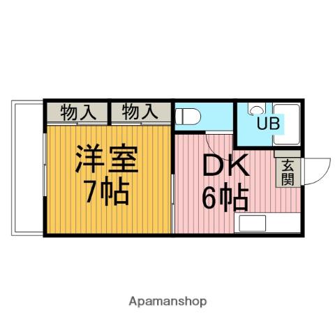 メゾン・ツル(1DK/2階)の間取り写真