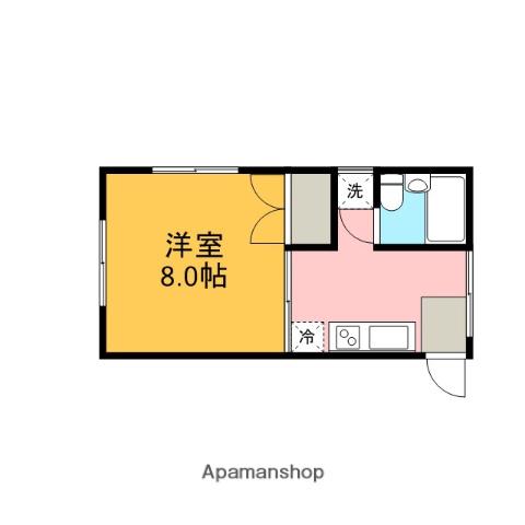 クリーンコーポ山王(1K/1階)の間取り写真