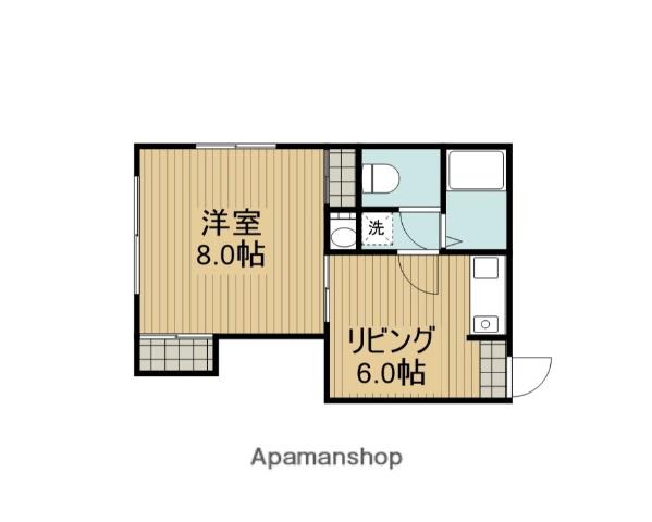 広田ハイツ(1DK/1階)の間取り写真