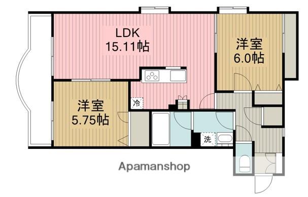 LILITH(2LDK/3階)の間取り写真