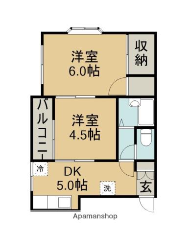 サンヒルズ小野路(2K/2階)の間取り写真