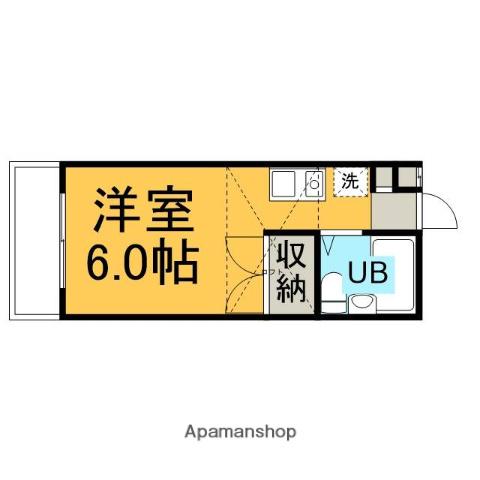 ハウス玉川学園(ワンルーム/2階)の間取り写真