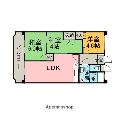 ライフコア東林間 5階階 間取り