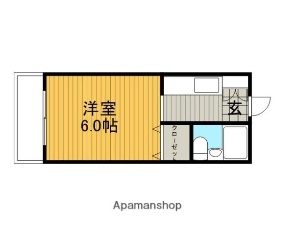 アンティ玉川学園(ワンルーム/3階)の間取り写真