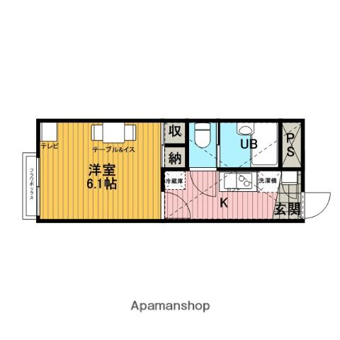 レオパレスLIFE Ⅰ(1K/1階)の間取り写真