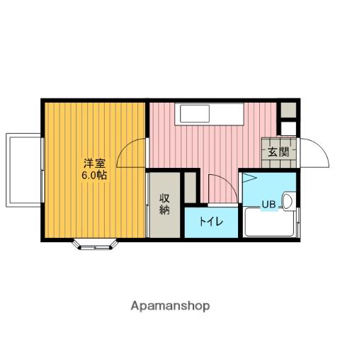 フォレストヒルズE(1K/2階)の間取り写真