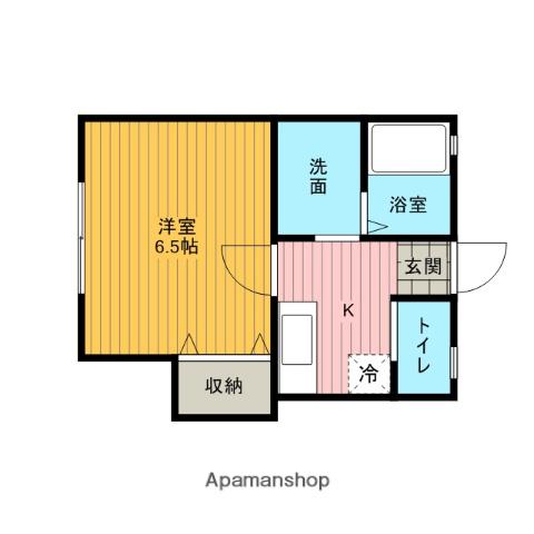 FELICE中町(1K/1階)の間取り写真