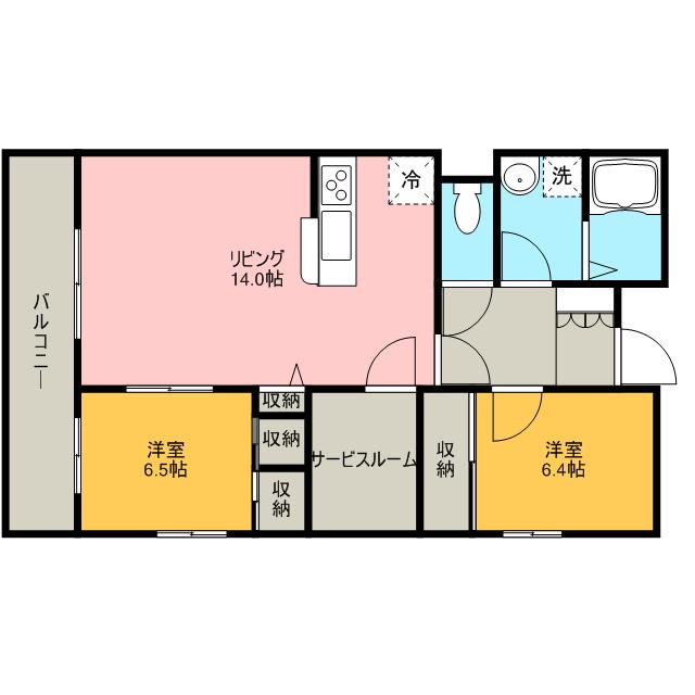 グラツィアつきみ野 2階階 間取り