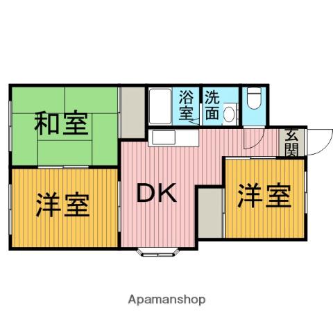プランドール須崎(3DK/3階)の間取り写真