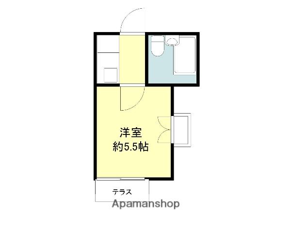 横浜線 矢部駅 徒歩10分 2階建 築39年(1K/1階)の間取り写真